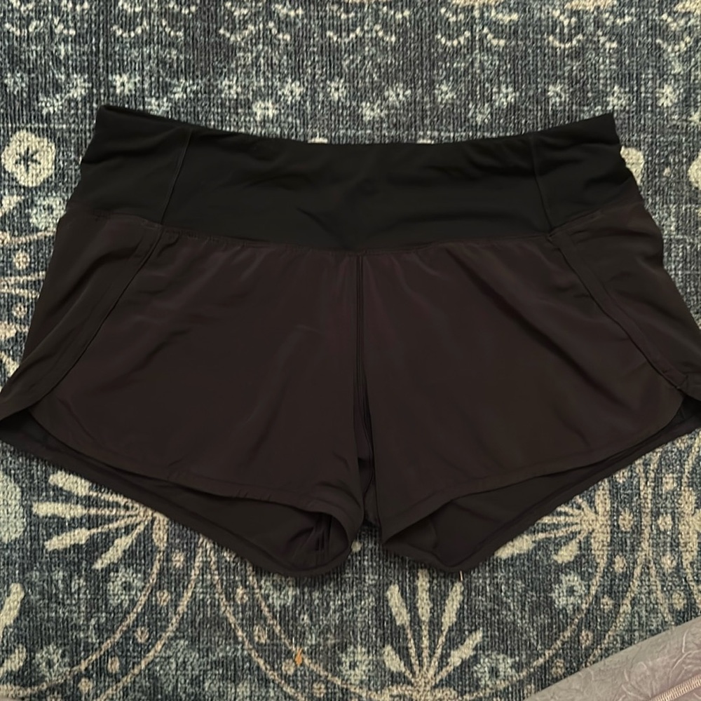 Black lululemon shorts size 6